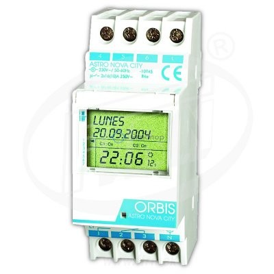 Hodiny ASTRO NOVA CITY astronomické digitálne dvojkanálové rezerva 4 roky 16A (2102110)