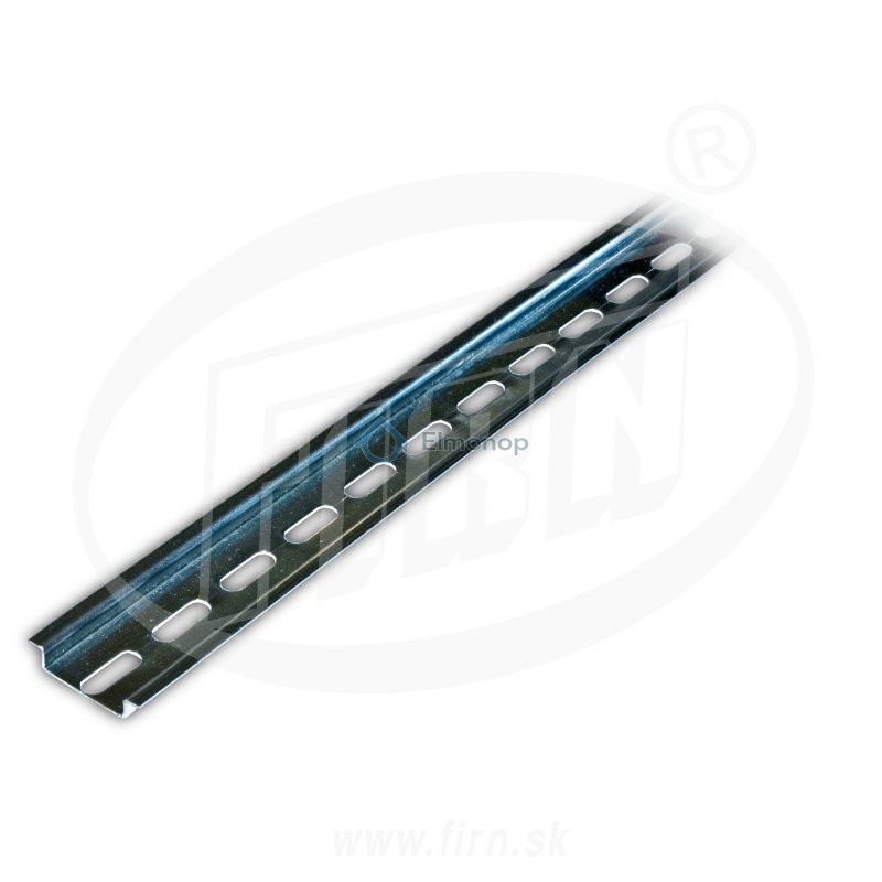 Lišta DIN35/1P TS35 Zn 1000x35x7mm (1ks=1m) perforovaná (1801001)