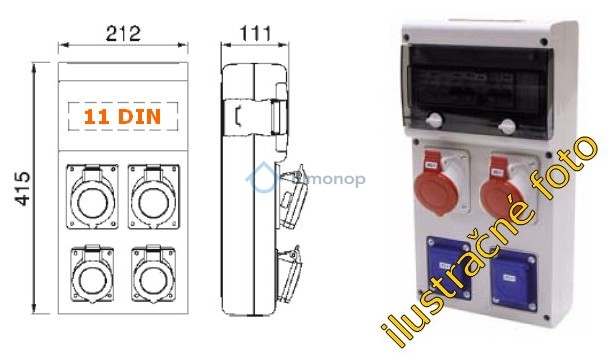 Rozvodnica zásuvková 632.3122-012F2