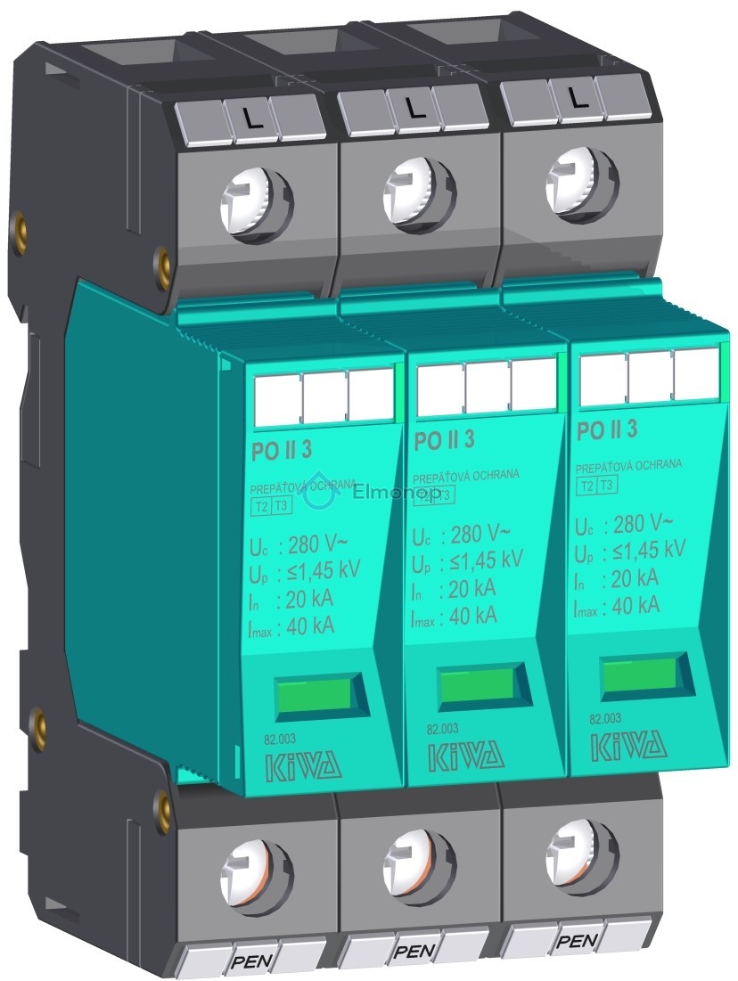 Ochrana 82.003 prepäťová PO II 3 280V 3P "C" KIWA
