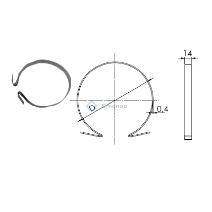 Pásik A2 1m ku svorke SUP NEREZ (StSt) ZIN (f615111/1)