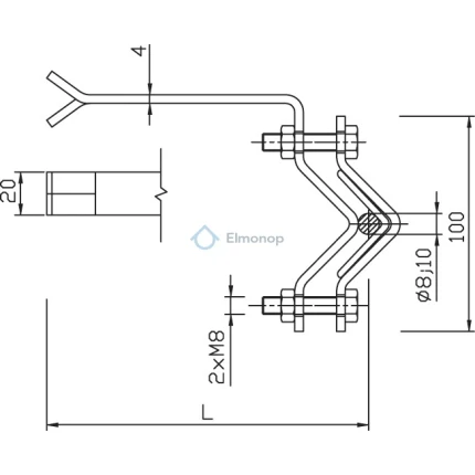 Držiak DUZ ochranného uholníka do muriva FeZn ZIN (f521111)