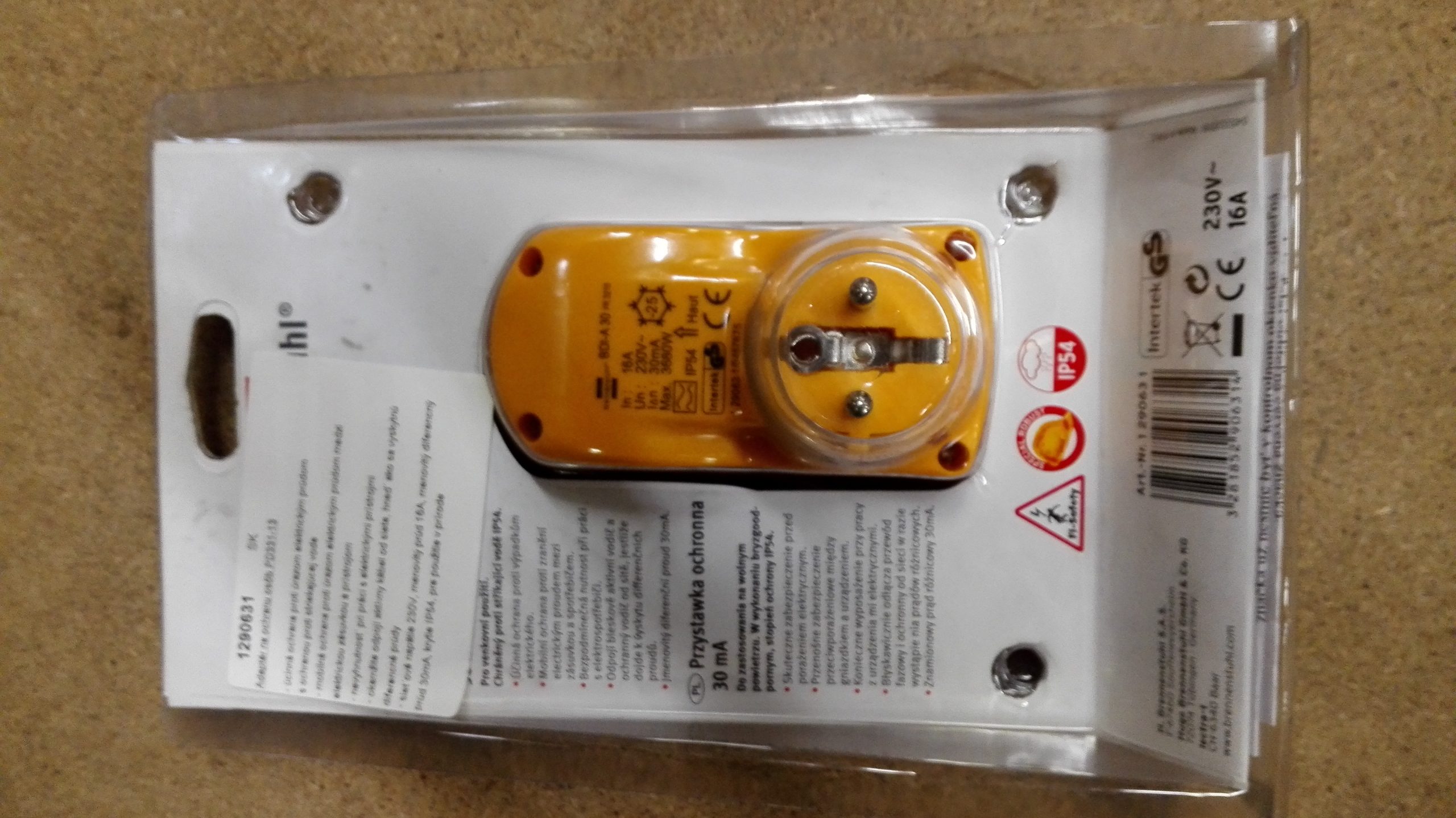 Chránič prúdový 1290631 adaptér do zásuvky