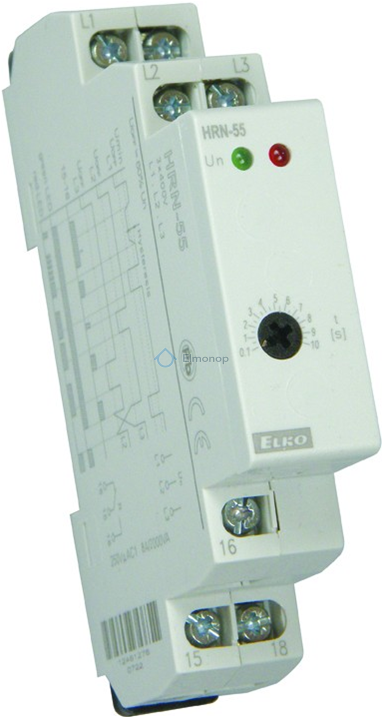 Relé HRN-55 3x400V na kontrolu výpadku fáz (ELKO) Relé HRN-55 3x400V na kontrolu výpadku fáz (ELKO)