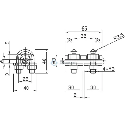 Svorka SZ skúšobná FeZn ZIN (f614109)