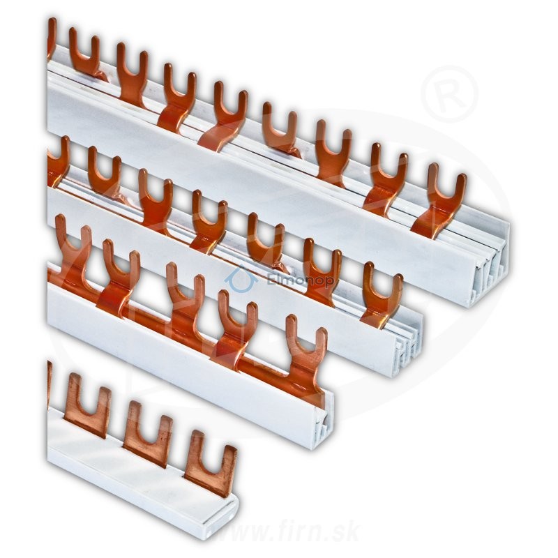 Lišta prepojovacia U3x4-10/210 (G-3L-210/10C) vidličková 3.pol. (1303001) (1315301)