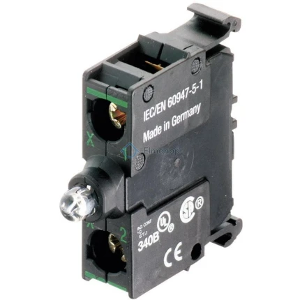 Objímka M22-LED-R červená 12-30VAC/DC čelná; č.216558