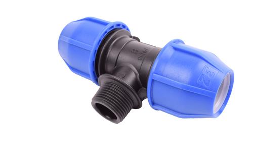 T-kus pre PE 25 x 3/4" M x 25mm PN16
