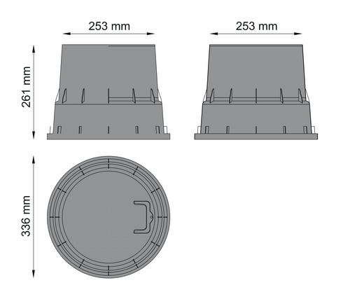 Ventilová šachta kruhová RAIN EzOPEN PZCM RN 25 Ventilová šachta kruhová RAIN EzOPEN PZCM RN 25