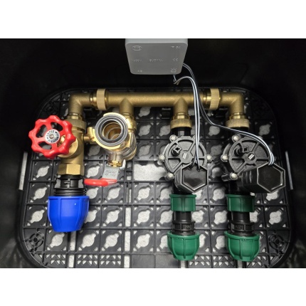 READYBOX Profi Rain Bird pre 2 sekcie 24V + hydrant + sedlový ventil 1"