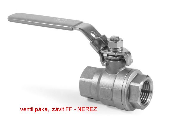 ventil NEREZ 3/8"  AISI 316  PN63 FF s pákou