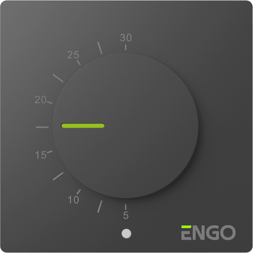 Termostat  kolečko 230V čierny