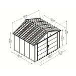 Palram - Canopia Yukon 11' x 9' antracit