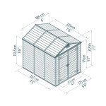 Palram - Canopia Skylight 6x8 antracit