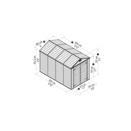 Palram - Canopia Skylight 6x10 hnedý