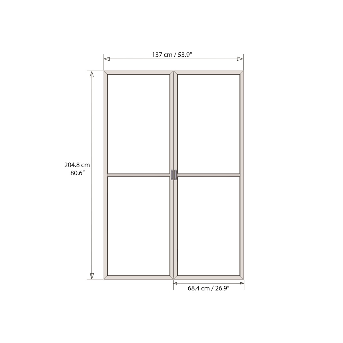 Palram - Canopia Dveře s moskytiérou pro Torino / San Remo  (antracit)