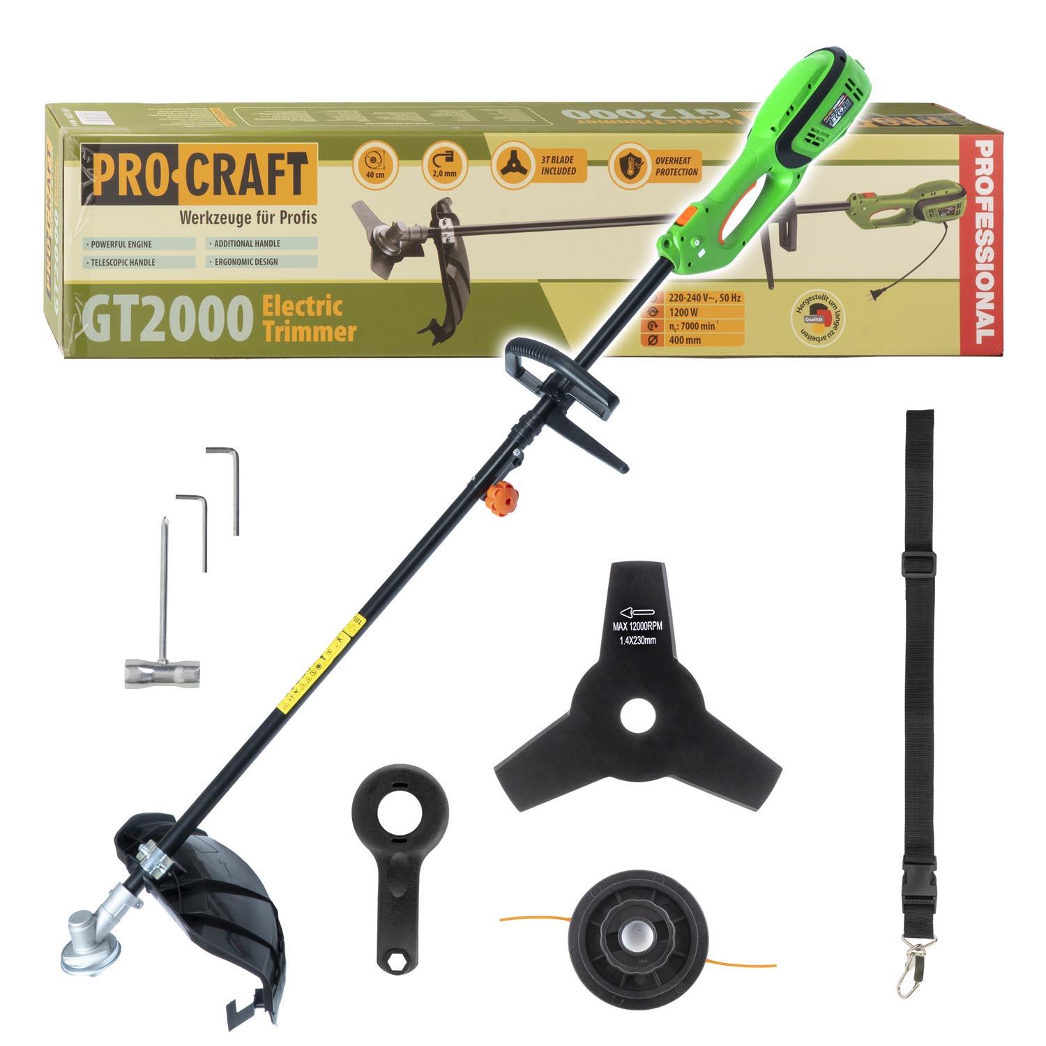 Procraft GT2000 Elektrický krovinorez | GT2000