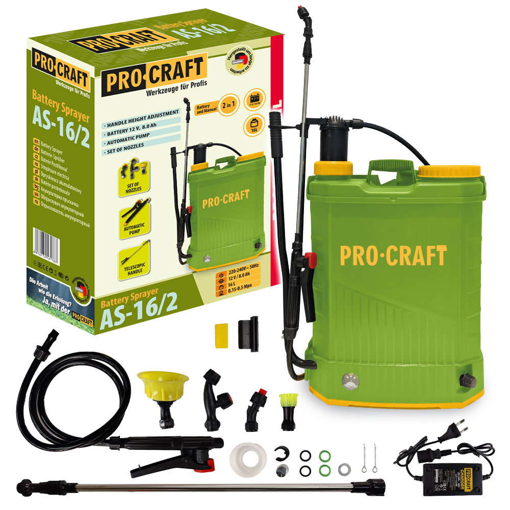 Aku postrekovač Procraft AS-16/2 | AS-16/2