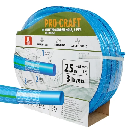 Záhradná hadica Procraft PR-3KGHH2525 3-vrstvová