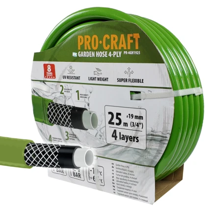 Záhradná hadica Procraft PR-4GH1925 4-vrstvová