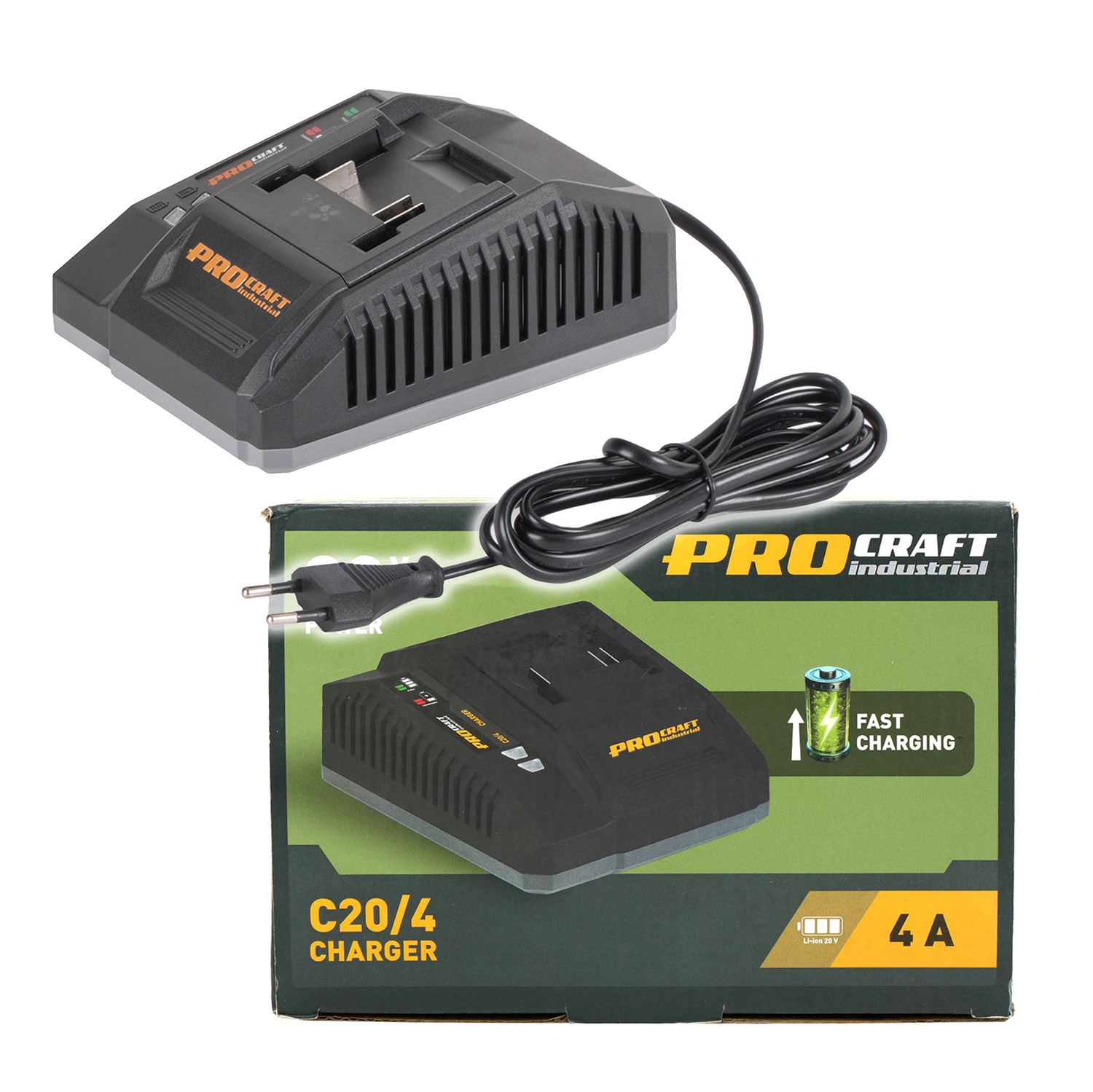Nabíjačka pre 20V Li-ion akumulátor Procraft Industrial C20/4 | C20/4