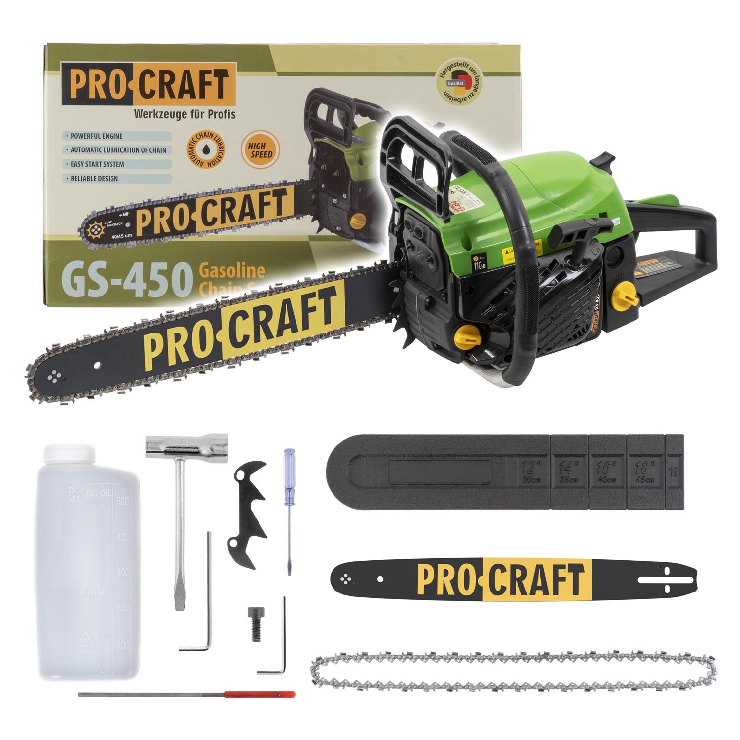 Benzínová reťazová píla Procraft GS-450 | GS-450