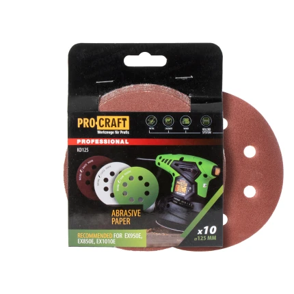 KD125 Brúsny papier (10 ks v balení) - pre brúsky na steny a stropy