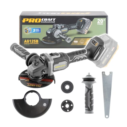 Aku uhlová brúska Procraft Industrial AG125B (bez batérie a nabíjačky) | AG125B-BB