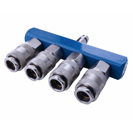 Scheppach Vzduchová rozbočka se 4 rychlospojkami