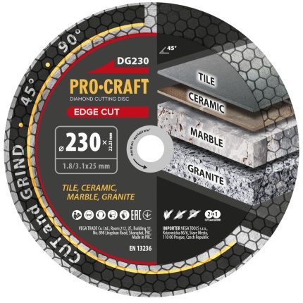 Diamantový kotúč Edge Cut Procraft DG230 | DG230