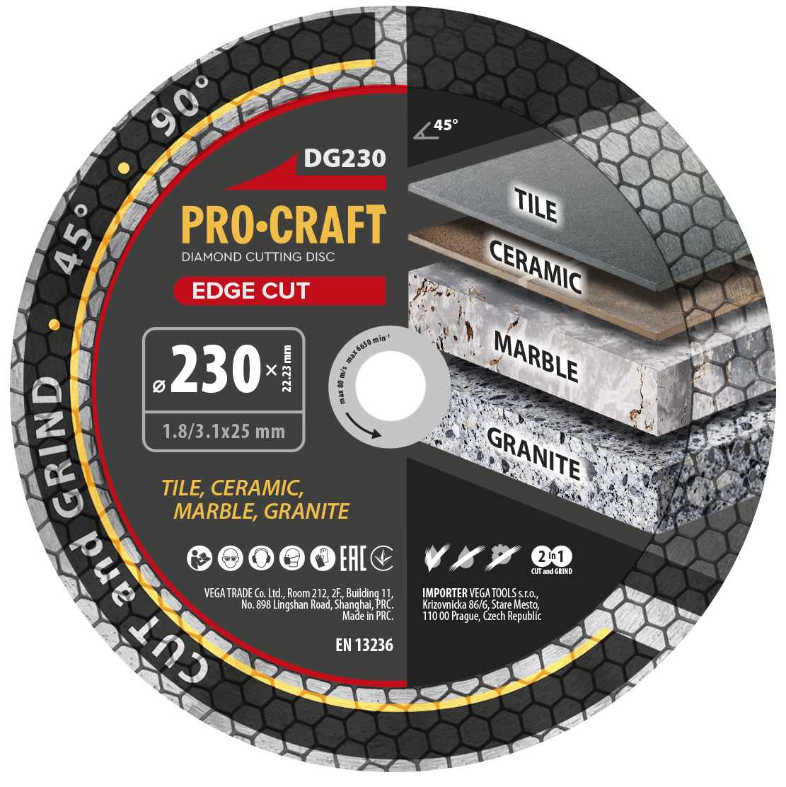 Diamantový kotúč Edge Cut Procraft DG230 | DG230