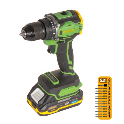 Akumulátorový skrutkovač Procraft PA18Pro2 + sada bitov | PA18Pro2-1B-C