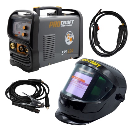 Poloautomatický invertorový zvárací stroj (CO2) Procraft SPI-320 a zváracia kukla Procraft SPH1000 | SSPI-320/SPH1000