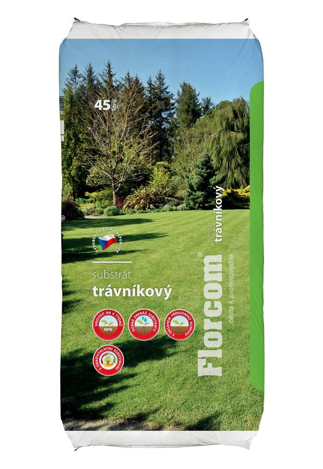 Substrát trávnikový s kompostom a pieskom 45L/42ks pal.