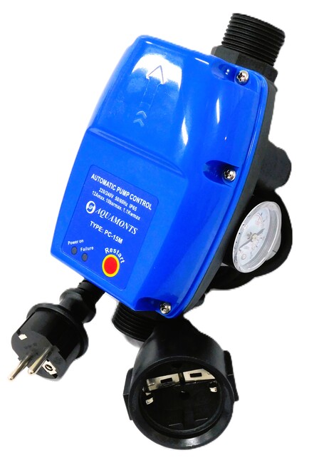 Prietokový spínač Press PC-15 230V 1,1kW manometer G1"