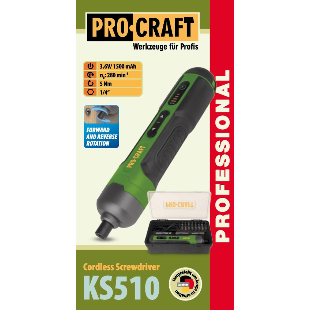 Aku skrutkovač Procraft KS510 | KS510