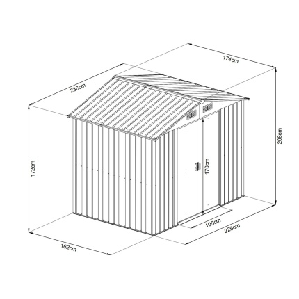 Riwall PRO RMSA 6x8 Anthracite