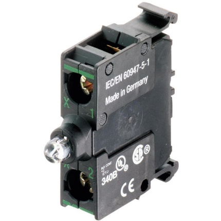 Objímka M22-LEDC230-W biela 85-264VAC na základňu; č.216566