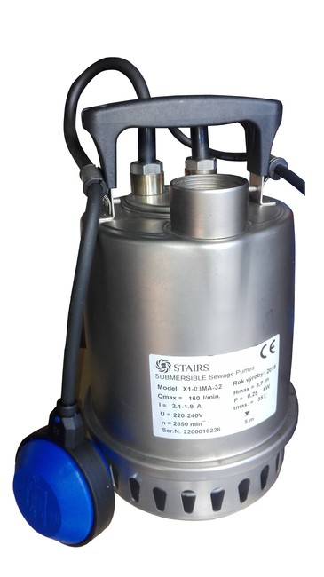 Ponorné drenážne čerpadlo X1-03MA 230V