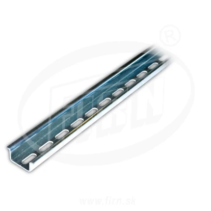 Lišta DIN35/2P TS35 Zn 2000x35x7mm perforovaná (1ks=2m) (1801002) (FIRN)