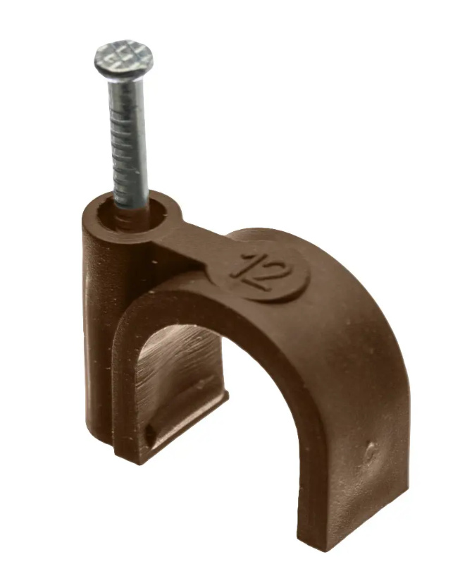 Príchytka H.7009B-25 klincovacia hnedá 12mm (bal. 25ks)