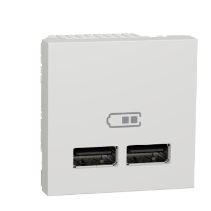 Zásuvka NU341818 2xUSB 2M biela UNICA
