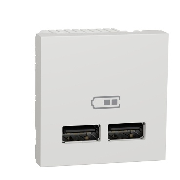 Zásuvka NU341818 2xUSB 2M biela UNICA